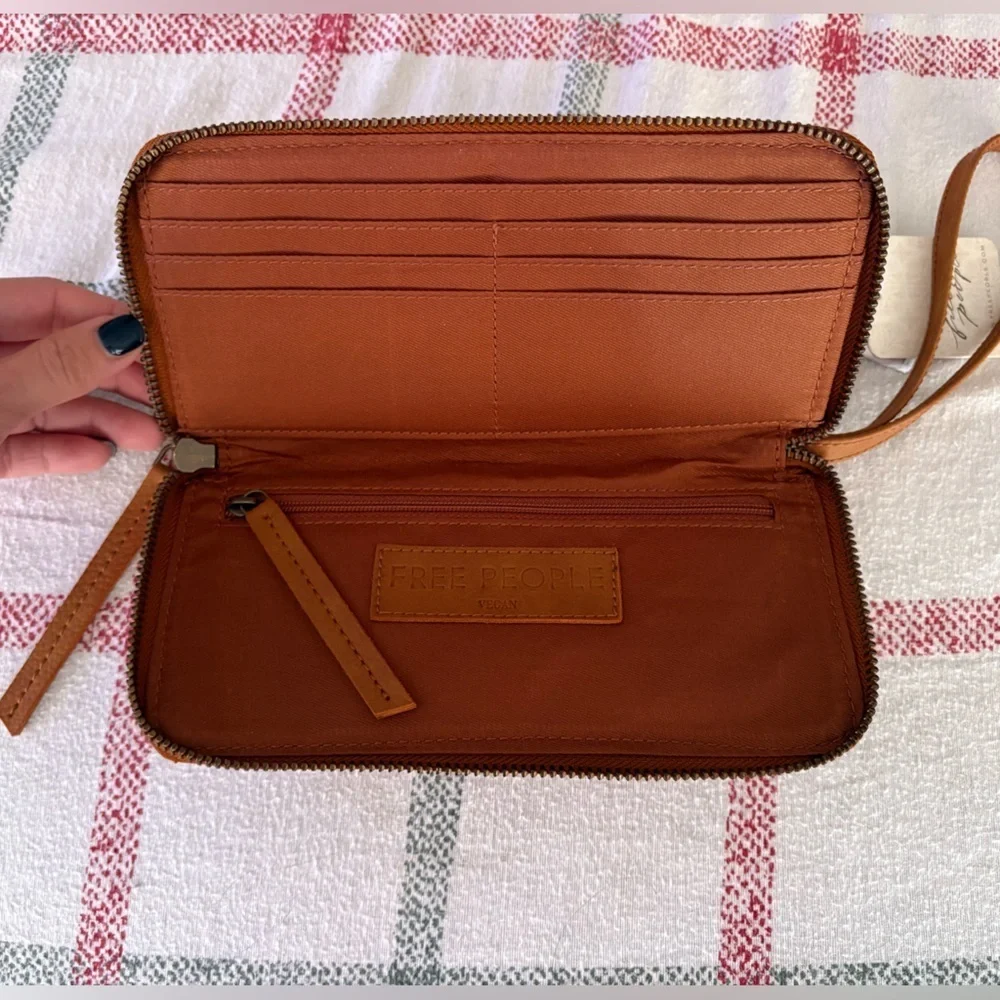 NWT Free People Vegan Leather Wristlet